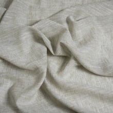 Custom Burano Linen-Blend Sheer S-Fold Single Panel Curtain & Track Set